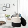 Echueuey XXXXL Extra Large blanket basket with lid 21"x21"x18" blanket