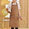 Adjustable Bib Apron with Pockets, Unisex Canvas Apron Washable Butcher