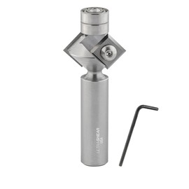 Ultra-Shear Chamfer Router Bits, 1/2 Shank, 45 Degree, Twin Pilot Bearings, Replaceable Carbide Inserts, USA Made, Bevel Edge Forming - US5112-45ICH