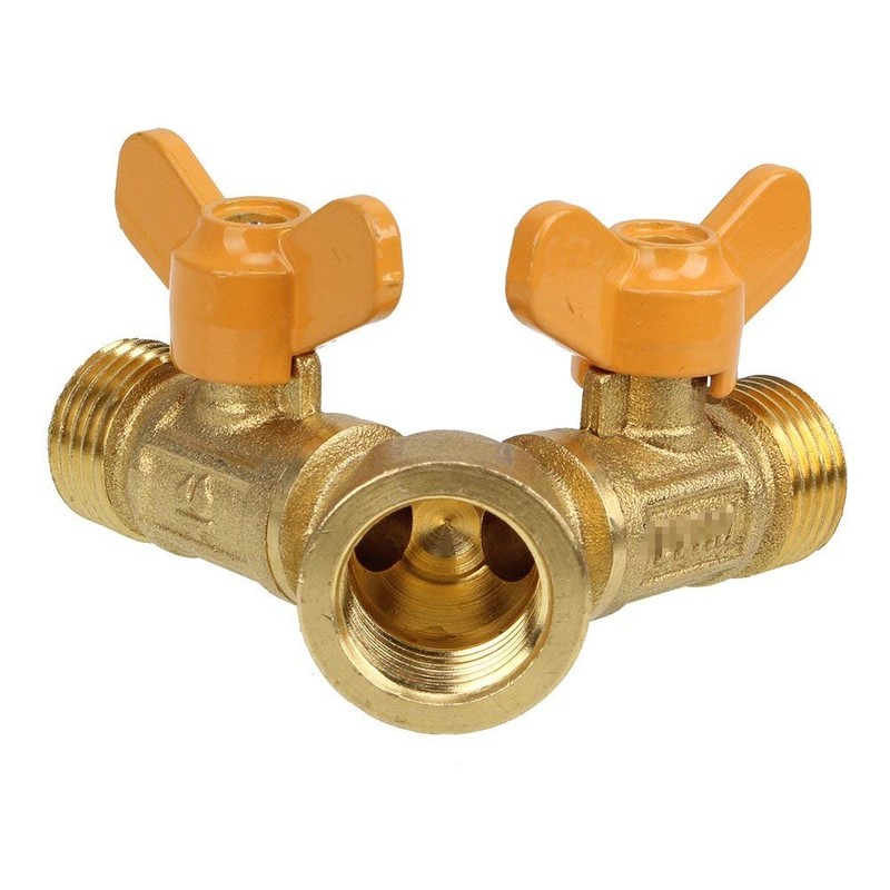 SHANOER Solid Brass Y Ball Valve Comfort Grip for Oil