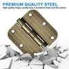 6 Pack Antique Brass Door Hinges 3.5 Inch Black Interior