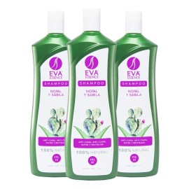 Kit 3 Shampoo Eva Essence Nopal Y Sábila 1litro
