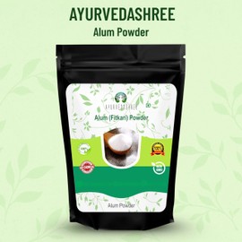 AYURVEDASHREE Alum Powder 100 Gm | Food Grade | Granulated Powdered Alum | Food Preservative Preserving Pickles | phitkari | Fitkari |
