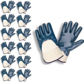 Cordova 6850 Nitrile Gloves, Supported Work Gloves for Protection Against Solvents, Oils, Bases, and More, Smooth Finish for Flexibility, Food Grade, Safety Cuff, X-Large, 12-Pack