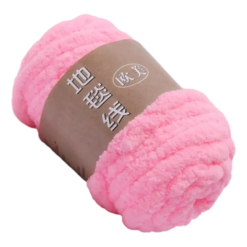 Hilo Grueso, Hilo Voluminoso Hecho A Mano, Lavable, Rosa