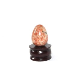 Jet International Natural Sunstone Gemstone Egg 45-50 mm A+ Hand Carved Crystal Altar Healing Devotional Focus Spiritual Chakra Cleansing Metaphysical Crystal Therapy Image is JUST A Reference.