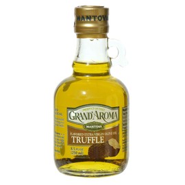 Mantova Grand’Aroma Truffle Flavored Extra Virgin Olive Oil, made in Italy, cold-pressed, 100% natural, heart-healthy cooking oil perfect for salad dressing, pasta, garlic bread, meats, or pan frying, 8.5 oz