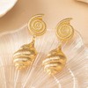 Gold Starfish Pearl Seashell Stud & Drop Dangle Earrings -