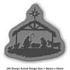 'Nativity Scene' Rubber Stamp - Unmounted Design for Crafting &