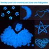 4.8Lbs 1100Pcs Glow in The Dark Stones Pebbles Blue Glow