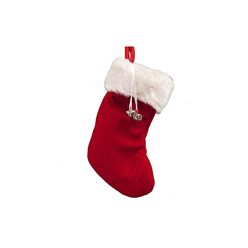 Kurt Adler Red Velvet Stocking with White Fur Cuff