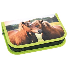Eberhard Faber 577589 Pencil Case Horse Filled with 42 Writing Utensils