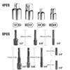Copechilla 8pcs Hex Shank to Square Socket Drill Socket Adapter
