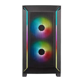 SilverStone Technology FARA 312Z High Airflow Micro-ATX Gaming Chassis with Included ARGB Fans and Light Strips, SST-FA312Z-BG