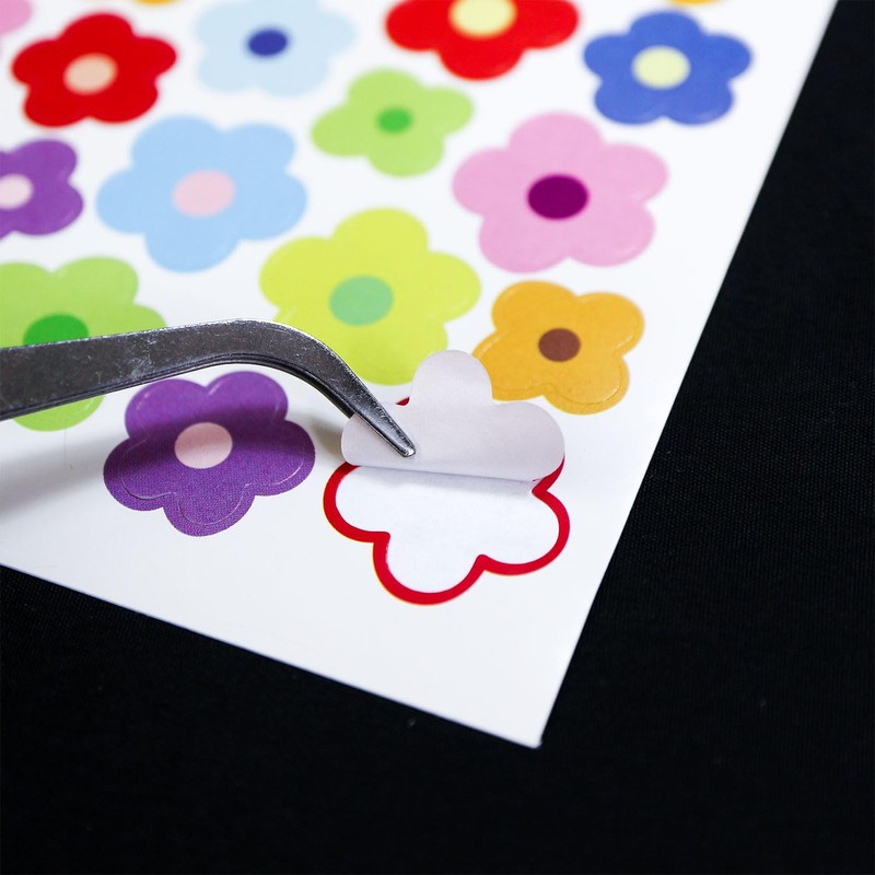 YS-015 Reward Seal, Flower Seal, Flower Shape, Mix, Colorful, Well