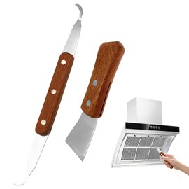 Doyime Range Hood Scraper Cleaning Scraper 2 Pcs Range Hood Cleaning Set Scraper Kitchen Cleaning Spatula Oil Scorched Dirt For Scirocco Fans & Range Hood Groove