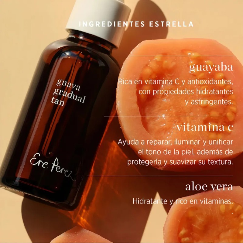 Ere Perez Bronceador Gradual Aceite Piel Sensible Facial Guayaba 30ml