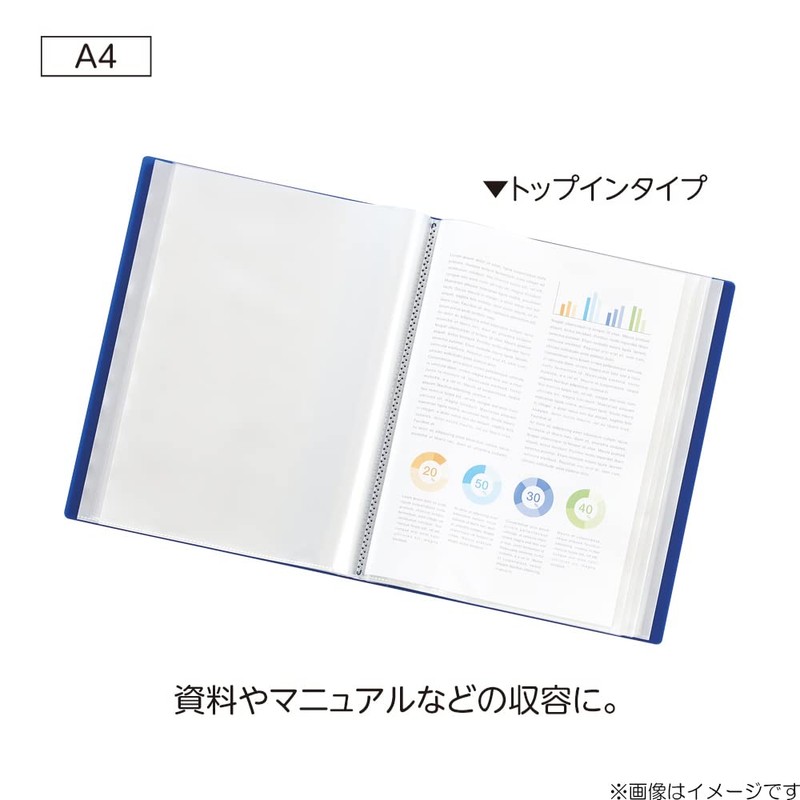 Lihit Lab SOERU N8104-1 Clear Book, A4, 80 Pockets, Frost