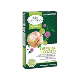 L'Angelica, Depura Fegato, Integratore Depurativo, Favorisce Depurazione e Digestione, Con Carciofo e Cardo Mariano, Senza Glutine e Senza Lattosio, Vegano, 1 Confezione da 40 Capsule