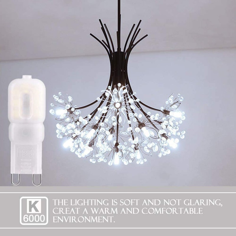 Velouer G9 LED Light Bulbs Dimmable 3W 25W Halogen lamp