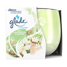 Glade Scented Air Freshener, Bali Sandalwood & Jasmine Fragrance, Up to 30 hrs of Burning, 120g