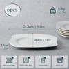 NUTRIUPS 10'' Dinner Plates Set of 6, 24.3cm Irregular Dinner