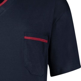ADAMO Bert Series Plus Size Short-Sleeved Nightdress for Men in 2XL - 10XL Dark Blue, blue