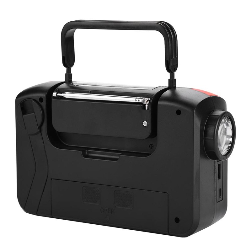 FM/AM/SW Solar Hand Crank Radio Memory Card Music for Bluetooth