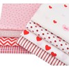 CraftsFabrics 8pcs/lot 40cmx50cm Red White Love Hearts Striped Gingham Valentine's