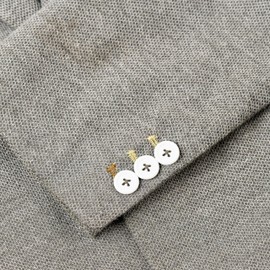 Buttons for Clothing, 24 Pieces, 4-Hole, Ø 20.3 mm, in White, Made of Polyester, Size 32L, Resin Buttons for Jacket, Coat, Shirt, Polo Shirt, DIY Button Synthetic Resin, Laundry Buttons, Basic Button