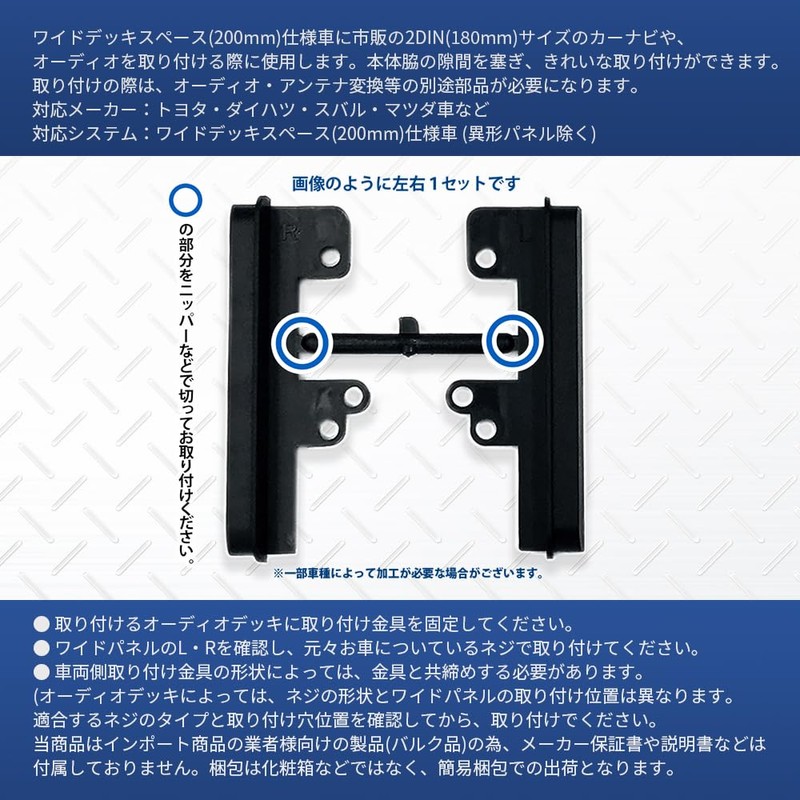 《P0-2》 Audio panel screws not included Side panels left and