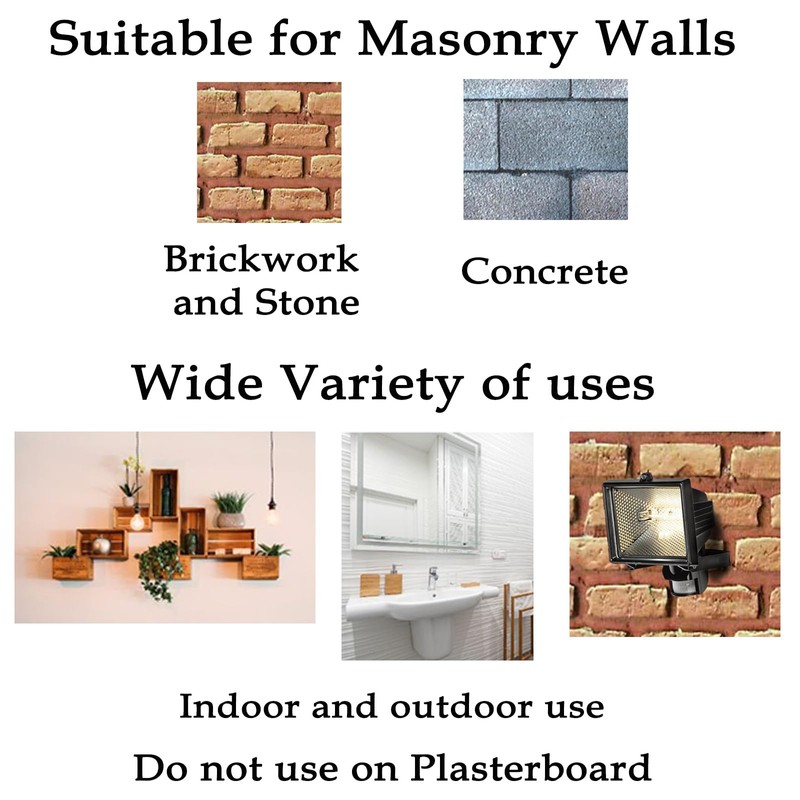 Mixed Pack Red & Brown Masonry Wall Plugs Anchors for