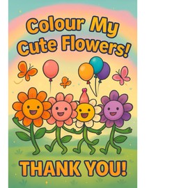 Colour my cute flowers