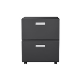 SPOFLYINN File Cabinet On Wheels, Metal Printer Cabinet with Storage, Filing Cabinet with 2 Doors, Mobile Pedestal File Printer Stand for Home Office