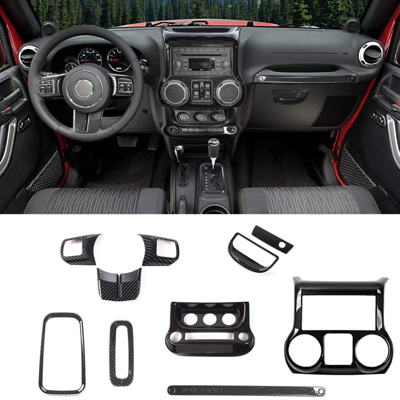 RT-TCZ for Jeep JK Interior Trim Kit Black, JKU Center