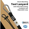 Tool Lanyard, Shock Absorbing Lanyard with Steel Self-Locking Carabiner and