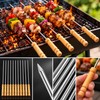 Reusable BBQ skewers for holding meat, vegetables, and other ingredients