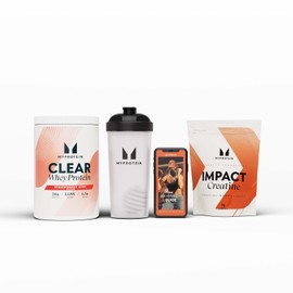 Myprotein Clear Performance Bundle – Clear Whey Protein (20 Servings) - Strawberry Kiwi Flavour, Creatine Monohydrate (100 g) - Unflavoured, Shaker | Training & Recovery Pack