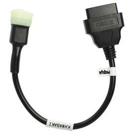 vhbw OBD2 Adapter 6 Pin auf OBD2 16Pin kompatibel mit Kawasaki ZX10R (ab 2016), ZX14R (ab 2017) Motorrad - 28 cm