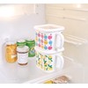 YJ-816 Plune Enameled Multi-Square Pot, Apples Size: Approx. W 7.0