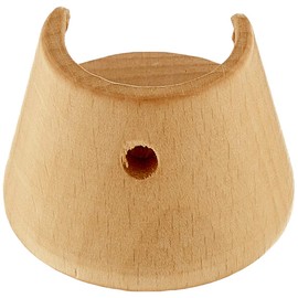 GARDINIA Wall Bracket for Curtain Rods with Diameter 25 mm, Includes Mounting Material, Wall Mounting, Country Series, Beech