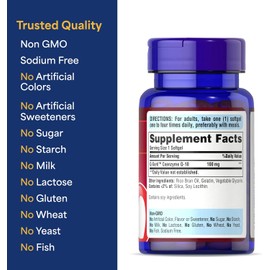 Puritan's Pride | Co Q-10 100 mg | 60 Cápsulas Softgel de Liberación Rápida