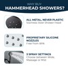 HammerHead Showers® ALL METAL 3-Spray Hand Held Shower Head, Oil