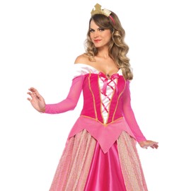 Leg Avenue Women's Princess Aurora Costume, Pink, Medium