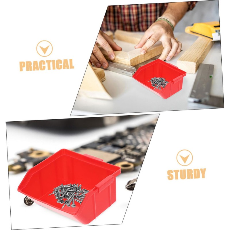 DOITOOL 4pcs Stackable Parts Organizer Bins for Garage and Workshop