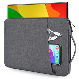 15.6 Inch Portable Monitor Case, Protective Carrying Sleeve for ForHelp KYY MNN InnoView VILVA Zenscreen COOLHOOD ViewSonic HotYeah KOORUI QQH 15.6" 16.1" Portable Monitor Computer Bag,Gray