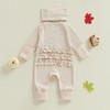 mlpeerw My First Thanksgiving Baby Girl Outfit Newborn Turkey Jumpsuit