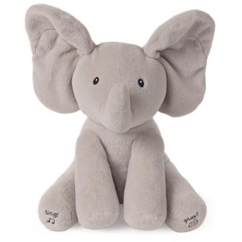 Baby Gund Animated Flappy The Elephant Plush, Singing Stuffed Animal Baby Toy for Ages 0 and Up, Gray, 12"