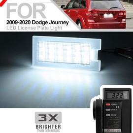 Journey Led License Plate Light for 2009-2020 Dodge Journey Super Bright 6000K Xenon White Error Free Led Rear Tag Number Plate Lamps OEM 68188219AA 68041378AA