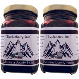 Bounty Foods Montana Huckleberry Jam - 9 Ounce 2 Pack Wild Grown (HJ 2-9)